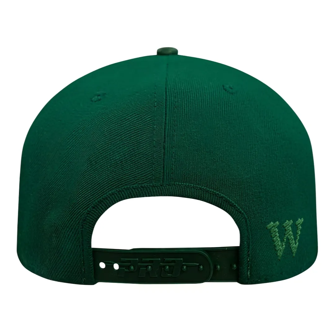 Green Christmas Tree Turner hat - back view