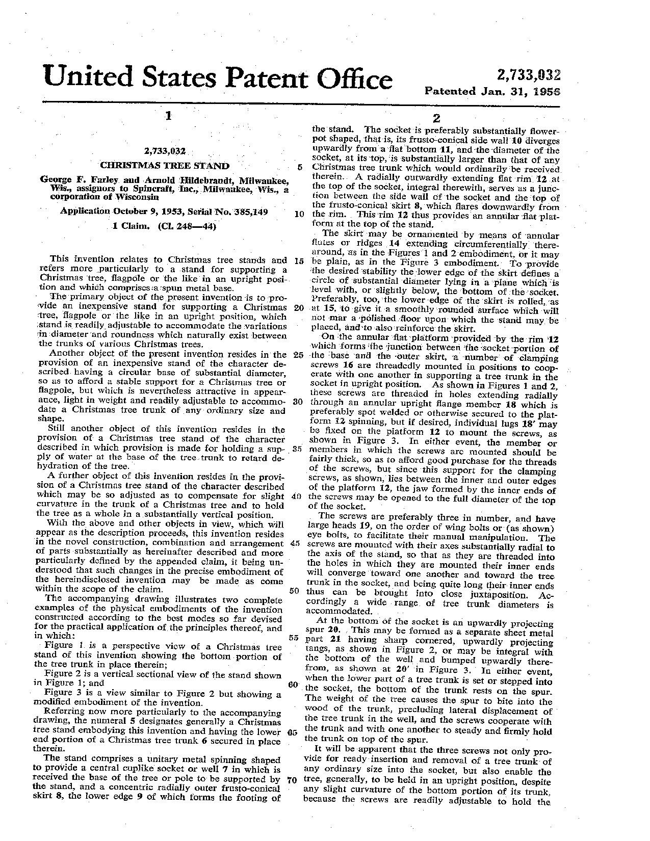 U.S. Patent 2,733,032 page 2